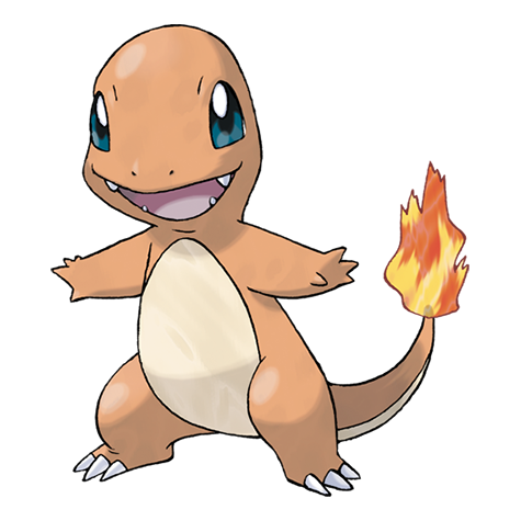 Kanto region artwork with Charmander