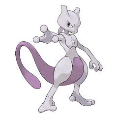 Pokémon Stadium artwork with Mewtwo