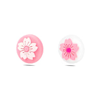Pink and white flower thumb stick grips, photo 6
